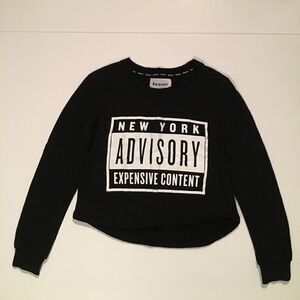 Reason O/S black graphic top Expensive Content